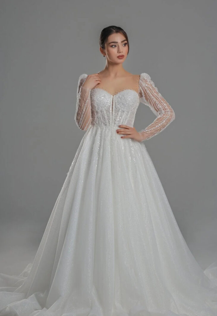 Jessica İşlemeli Öpücük Yaka A Kesim Model